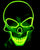 Halloween Skeleton Mask LED Glow Scary Mask
