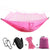 Outdoor Parachute Cloth Hammock Couble with Mosquito Net Light Portable Army Green Insect-proof Camping Aerial Tent