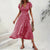 Women's Summer Floral Boho Dress Wrap V Neck Short Sleeve Ruffle A-Line Flowy Maxi Dresses