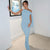 One-shoulder Ribbon Long Dress Ins Fashion Slim Sleeveless Dresses For Evening Party Club Clothing Women