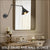 Integrated Airdrop Brass Black  Swing Arm Wall Light