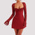 Y2K  Lace Long Sleeve Dress Fashion Sexy Corset Backless Lace Up Short Dresses Womens Clothing