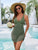 Deep V-neck Swimsuit Summer Sexy Sling Swimming Jumpsuit Dress With Mesh Drawstring-sided Design Women's Bodysuit Clothing