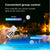 SANSI IP68 Waterproof RGB Pool Light, Summer Rechargeable 20Hrs Outdoor LED Lamp For Swimming Pool,Pond,Shower,Bath