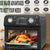 12.5 Qt Air Fryer With Dual Knob Control, Temperature Range, 60-Min Timer, Presets For French Fries, Pizza, Chicken, Fish, And Toast Healthy Oil-Free Cooking Oven