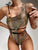 One-shoulder snake bikini