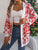 2024 Christmas Clothes Women's Open Front Cardigan Knitwear Lantern Sleeve Xmas Printed Oversized Deer Sweater Pockets Knitted