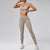 High-waist Quick-drying Running Sports Workout Clothes Two-piece Set