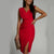 Summer V-neck Sleeveless Split Dress Fashion Slim High Waist Party Club Clothing For Women