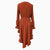 Womens Sexy Deep V Neck Western Cowgirl Dress Casual Long Sleeve Ruffle Irregular Hem Vintage Country Concert Dresses , No Belt Included