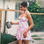 Ins Halter Neck Backless Dress Summer Sexy Printed Irregular Mesh Short Dresses For Evening Party Club Women's Clothing