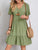 V-neck Short Sleeve Dress Summer Fashion Casual Loose Ruffled Dresses Beach Clothing Women