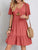 V-neck Short Sleeve Dress Summer Fashion Casual Loose Ruffled Dresses Beach Clothing Women
