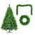 6 Feet Long Grass Green Christmas Tree, Big Branch Pine Tree, Pre-Installed Lighting Set With Tree & Garland & Garland, Artificial Christmas With Pine Cone, Articulated Christmas Tree For Holiday Part