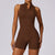 Fitness Yoga Jumpsuit With Zipper Summer Backless Shorts Jumpsuit Bodysuit For Women Clothing
