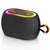 JYX L1Black Portable Bluetooth Speaker & Mini Wireless Speaker With DJ Lights Rich Stereo Bass Aux & IPX7 Waterproof Outdoor Speaker