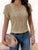 Summer Hollow Out Short-sleeved T-shirt Fashion Ethnic Style Tops Women's Clothing