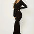 Ladies' Classic Slim Fit Solid Color Hip Hugging Dress