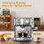 20 Bar Professional Espresso Machine With Milk Frother, Single Double Shot, ESE Pod Compatible, Visual Display Of Pressure, Removable Water Tank For Cappuccino, Latte, Machiato For Home Barista