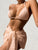 3pcs Halterneck Swimsuit Set Beach Solid Color Sexy Backless Bikini With Mesh Skirt Summer Womens Clothing