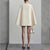 Women's Elegant Solid Color V Neck Double-Breasted Cape Blazer Dress Spring & Summer Party Banquet Outfit