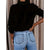 Women's Casual Long Sleeve Button-Down Shirt With Roll-Up Sleeves, Stylish Mid-Length Blouse For Everyday Wear