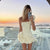 Fashion One-shoulder One-shoulder Dress Sexy Slim Ruffled Flower-bud Design Short Dress For Evening Party Womens Clothing